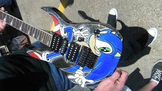 Custom Painted Sonic Guitar