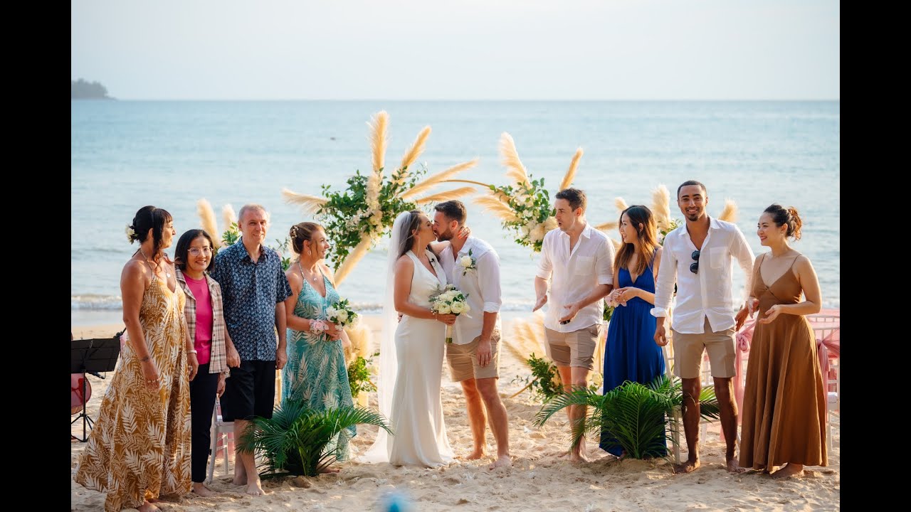 Den beste strandbryllupsseremonien i Phuket, Thailand