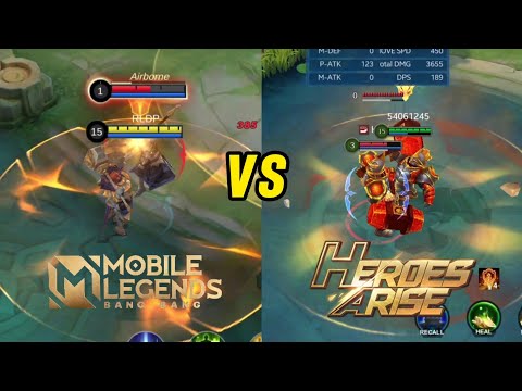HEROES ARISE VS MOBILE LEGENDS BANG BANG SKILL HERO COMPARISON 2022