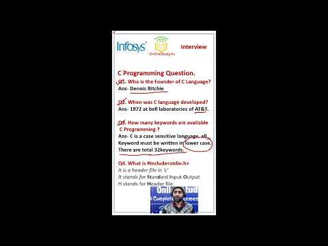 Infosys C programming important interview questions . @OnlineStudy4u