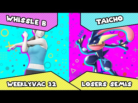 WeeklyVac 32 - SSBU - Whissle B (Wii Fit Trainer) vs Taicho (Greninja)