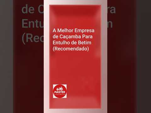ALUGUEL DE CAÇAMBA em Betim: A Mais Rápida Remoção de Entulho e Terra | Master Caçambas MG