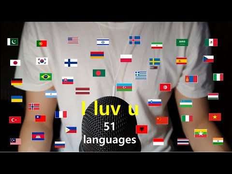 ASMR Whispering "I love you!!" In 51 Different languages | 1K subscribers special