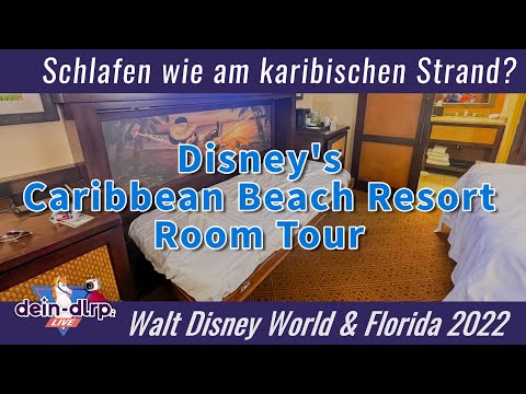Roomtour in Disney's Caribbean Beach:    5th Sleeper Corner Room | WDW & Florida 2022 #47