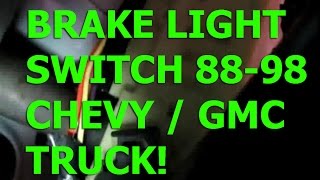 Chevy Silverado 88-98 brake light switch replacement GMC Sierra tahoe Suburban