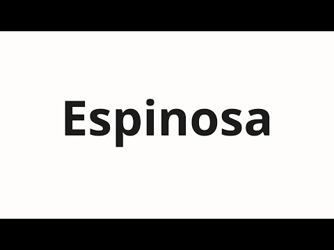 How to pronounce Espinosa