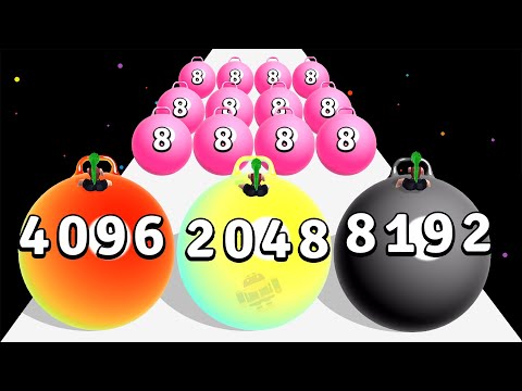 Yoga Ball Run 2048 - MAX Level (Replay)