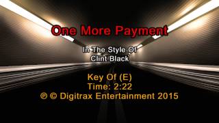 Clint Black - One More Payment (Backing Track)