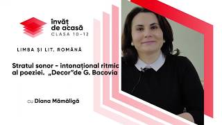 Stratul sonor intonational ritmic al poeziei ”Decor” de G. Bacovia
