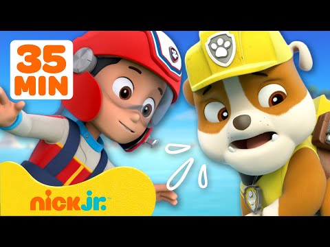 Capa de Patrulha Canina | As Melhores Missões de TRABALHO EM EQUIPE com Rubble! | 35 Minutos | Nick Jr.