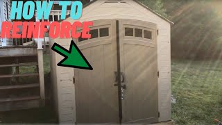 How To Reinforce A Plastic Shed (7x7 Resin Shed) #shed #DIY #storage