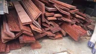 Reclaiming solid hardwood flooring. (More free wood)