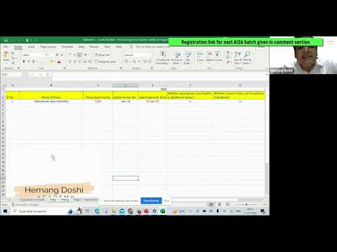 JOIN AISA ASSOCIATE INFORMATION SYSTEMS AUDITOR BECOME IT AUDITOR DEMO LECTURE HEMANG DOSHI