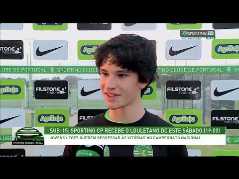 Declarações de PEDRO CORREIA (Sporting Sub-15).