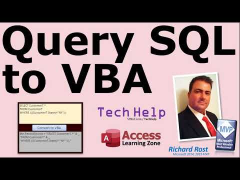 Convert Query SQL to VBA Code in Microsoft Access. Add Line Breaks, Quotes, vbNewLine, and More.