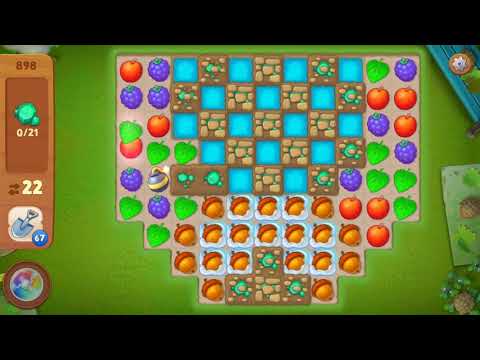 Gardenscapes Level 898 Walkthrough "No Boosters Used"