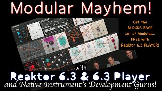 Music video thumbnail preview for Modular Mayhem with Reaktor 6.3/6.3 Player \u0026 NI's Development Gurus! by J.M.K.E.