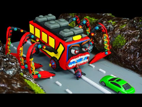 ✋ Making MECHA BUS EATER SCP 2086 ( Car VS Bus Eater ) | Trevor Henderson Creatures with Clay