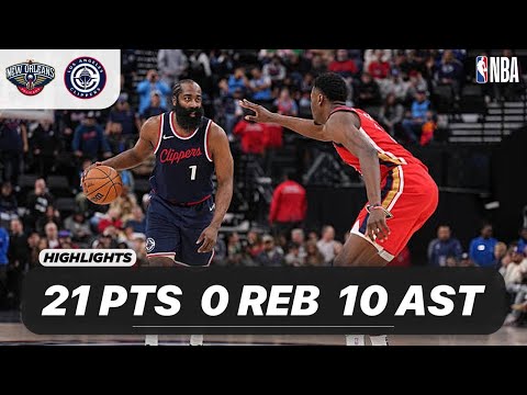 JAMES HARDEN vs NEW ORLEANS PELICANS | 21 PTS - 0 REB - 10 AST - 3 BLK - 1 STL | 04-03-2025 Highligh