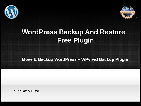 WordPress Backup And Restore with WPVivid for FREE | All in One Free WP Backup Plugin WPVivid