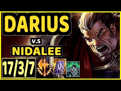 DARIUS vs NIDALEE - 17/3/7 KDA JUNGLE GAMEPLAY - EUW Ranked MASTER