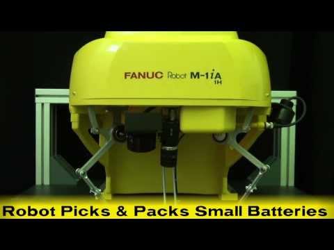 Ultra Fast Pick & Place Robot - FANUC's New Three-Axis Delta Robot Packs Small Batteries