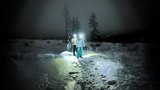 We went snowshoeing during the freezing rain!