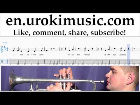 Trumpet lessons Katy Perry - Into Me You See Sheet Music Tutorial Part#2 um-b352