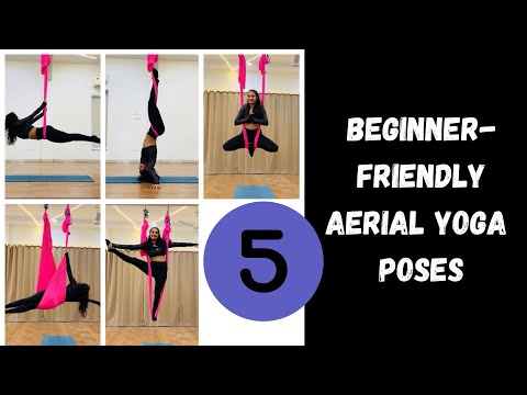 5 aerial yoga beginner-friendly poses tutorial✨
