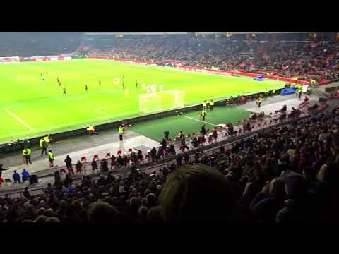 Doelpunt Dolberg / Ajax-Excelsior (14.12.2017)