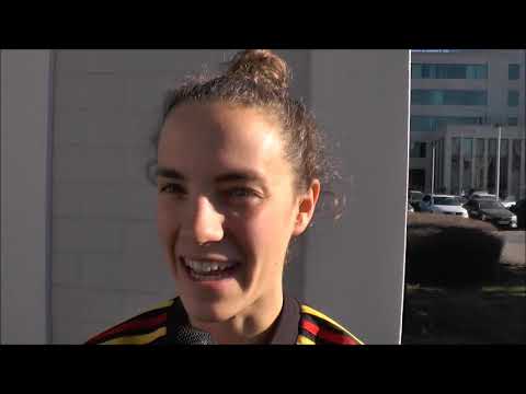 Chloé Vande Velde voor het vertrek naar de Cyprus Women's Cup op 25 02 2019