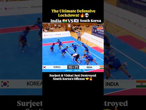 Surjeet Narwal & Vishal Bhardwaj INSANE Combination Tackle vs South Korea | #Shorts #Kabaddi #sports