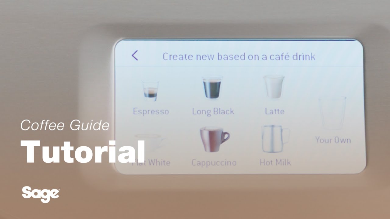 Customise and save drink selection 