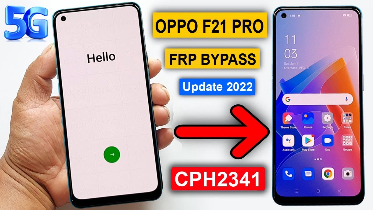 OPPO F21 PRO 5G FRP BYPASS NEW TRICK 2022 | OPPO F21 PRO 5G-CPH2341 GOOGLE ACCOUNT REMOVE ANDROID 12