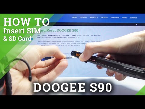 How to Insert Micro SD Card and Nano SIM Card into DOOGEE S90 – Input SIM & SD Card