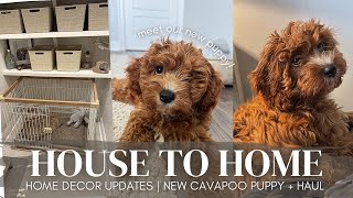 HOUSE TO HOME VLOG | modern cozy home decor updates | new cavapoo puppy | 2025