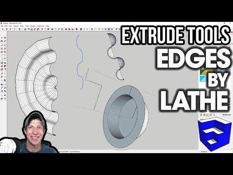 SKETCHUP EXTRUDE TOOLS TUTORIALS (EP7) - Extrude Edges by Lathe