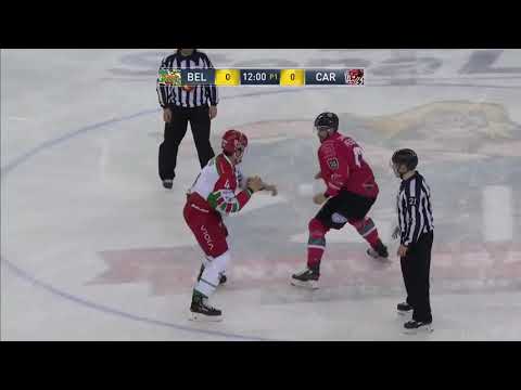 Matt Pelech vs Mark Louis EIHL fight 11-12-19