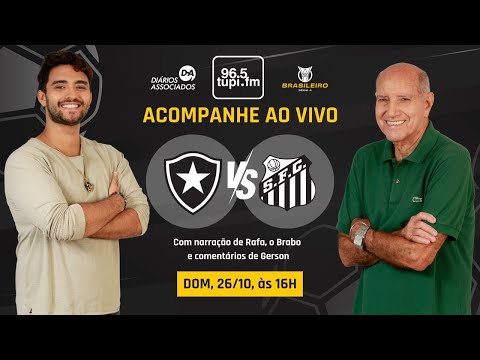 BOTAFOGO 2 x 2 SANTOS - Brasileirão Série A - 30ª rodada - 26/10/2025 - AO VIVO