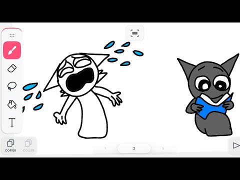 Flipaclip animation | sprunki incerdibox wenda vs gray 