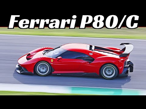 Ferrari P80/C Track-Only by Michelotto - Action at Mugello Circuit, Twin-Turbo V8 Engine Sound!