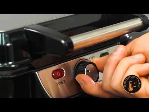 Camry | Vaflinė | CR 3025 | 1150 W | Number of pastry 4 | Belgium | Juodas/Nerūdijantis plienas video