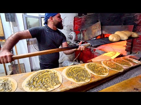 LEBANON STREET FOOD Tour in Saida!! AMAZING Lebanese Food Lunch! The BEST Man'oushe in Lebanon!