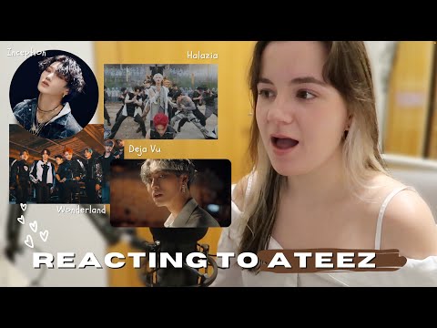 first time reacting to ateez: wonderland, inception, deja vu, halazia (i'm still looking for san)