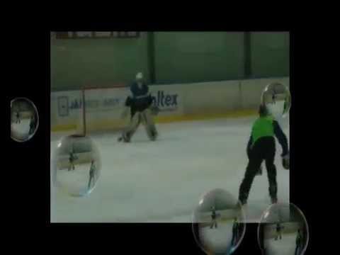 Kaukalopalloa pelaamassa