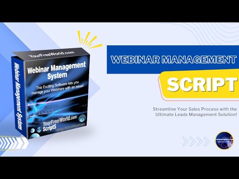 Webinar Management System video demo