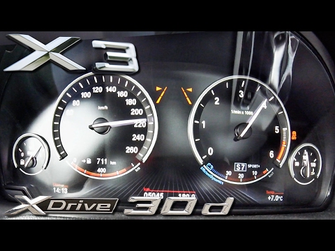 BMW X3 2017 30d xDrive Acceleration 0-210 km/h by AutoTopNL