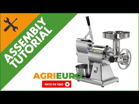 FIMAR TC22T Electric Meat Mincer - with Integrated Grater - Assembly tutorial