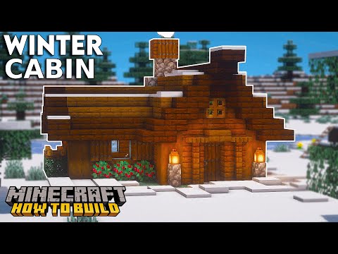 Balzy - Minecraft: How to Build a Small Winter Cabin | Winter Cabin Tutorial