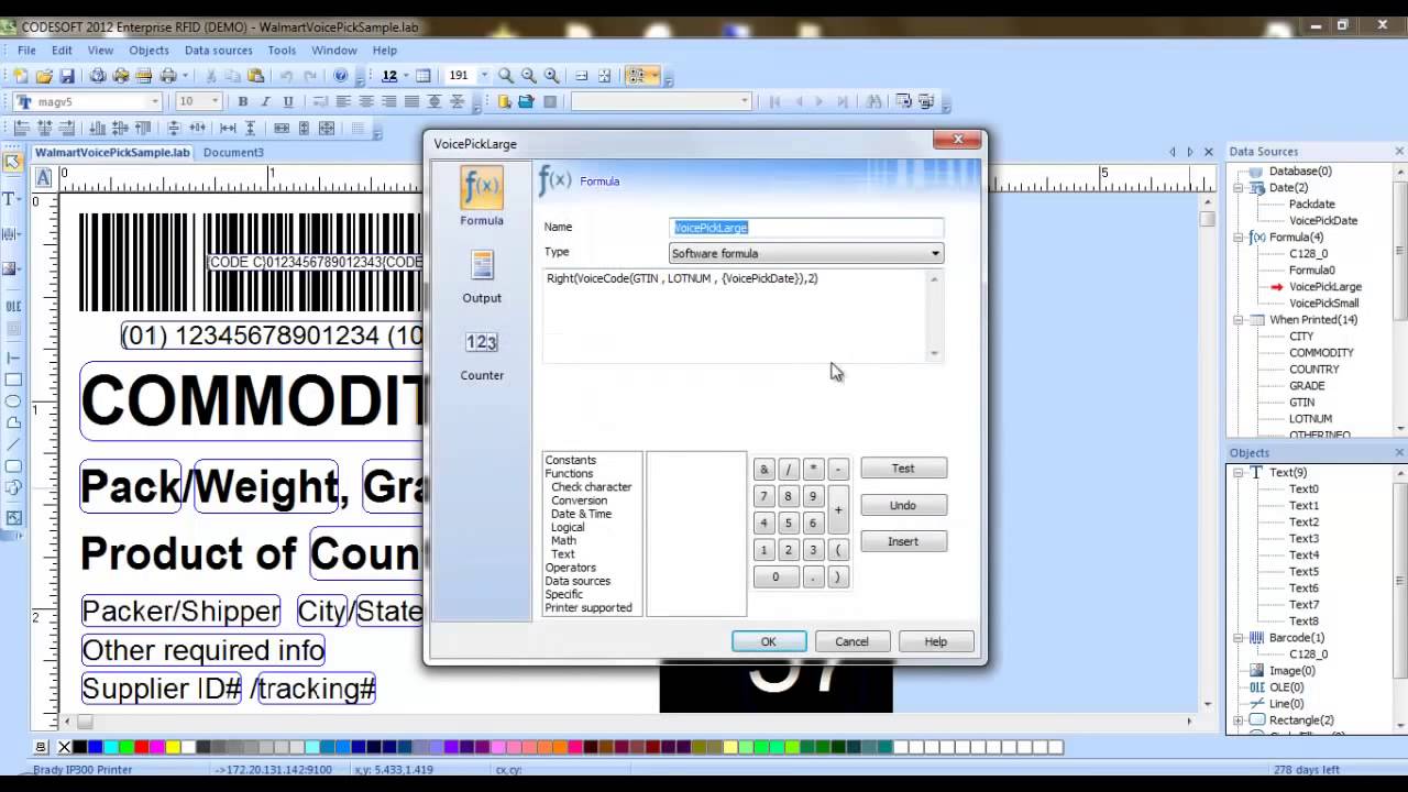 Teklynx Creating-a-Voice-Pick-code with codesoft software